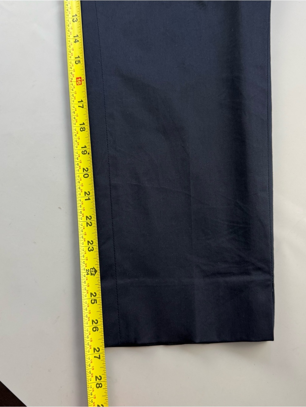 Lafayette 148 New York Women’s Navy Cotton Stretch Side Zip Pants 12 Large - Picture 8 of 9